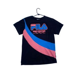 Fila pink dolphin graphic tee